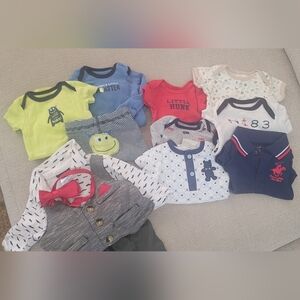 Assorted Baby Onesies and Outfitsseparates And Swaddler